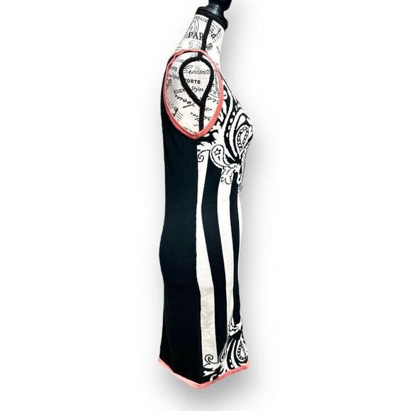 Flying Tomato Large Black Knit Mini Sweater Dress Sleeveless Baroque Whimsigoth - Picture 2 of 7